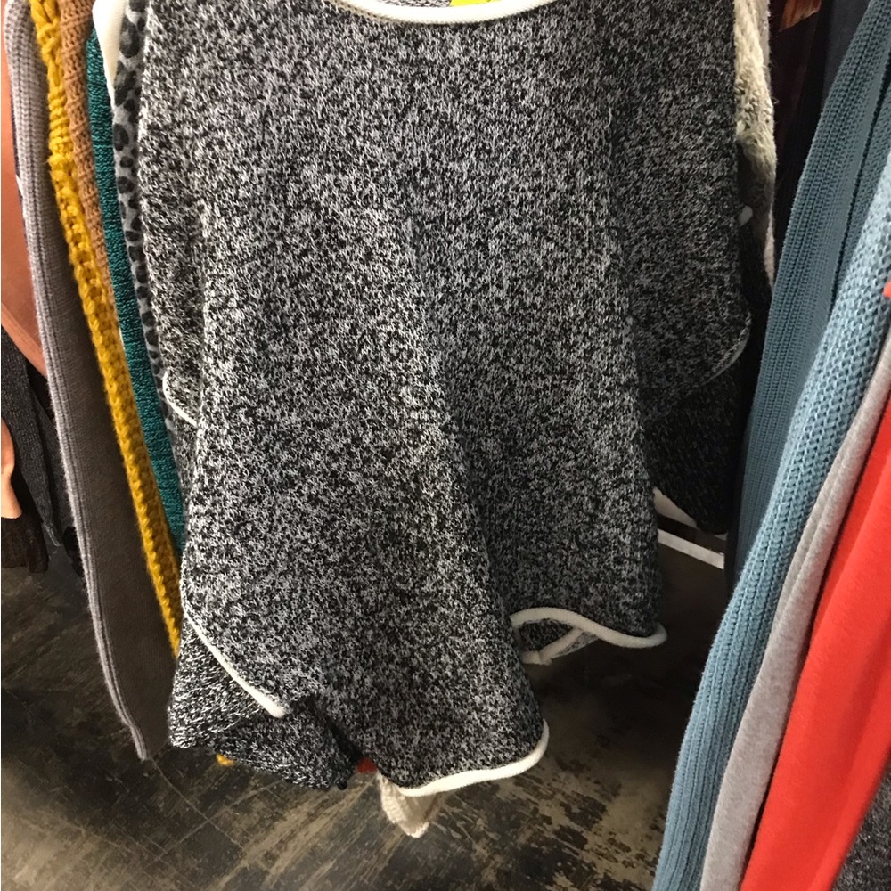 POL sweater cardigan S M L XL black white gray